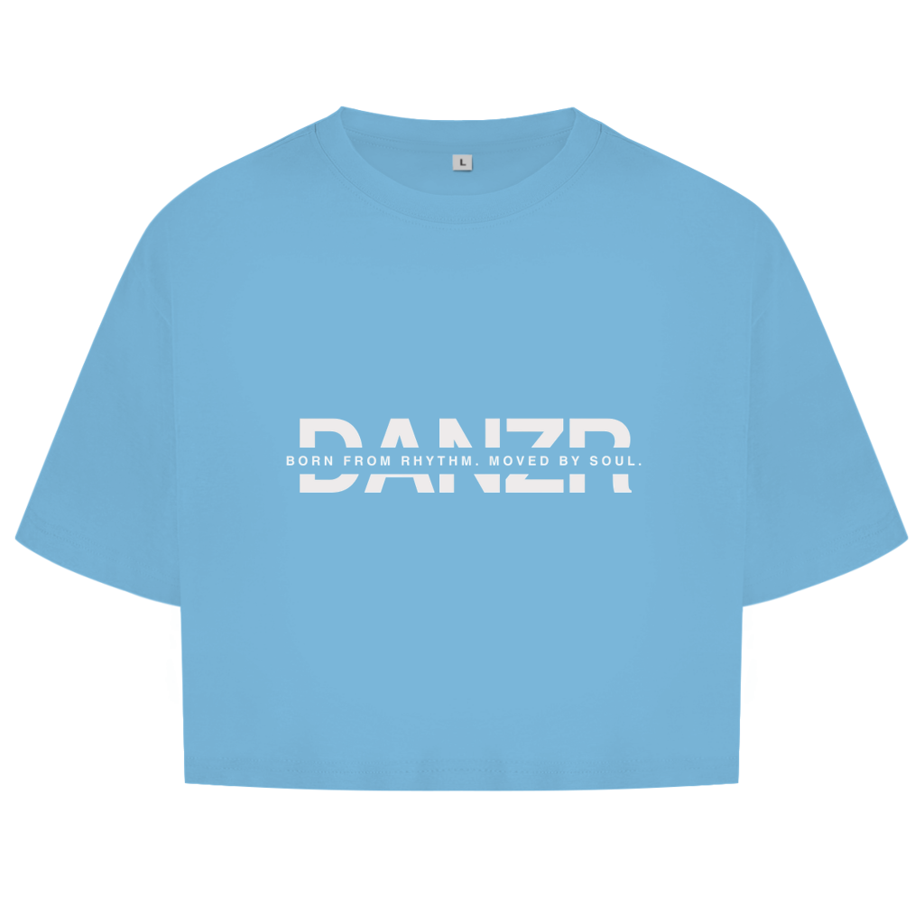 Damen Oversize Crop Top DANZR Logo Groß