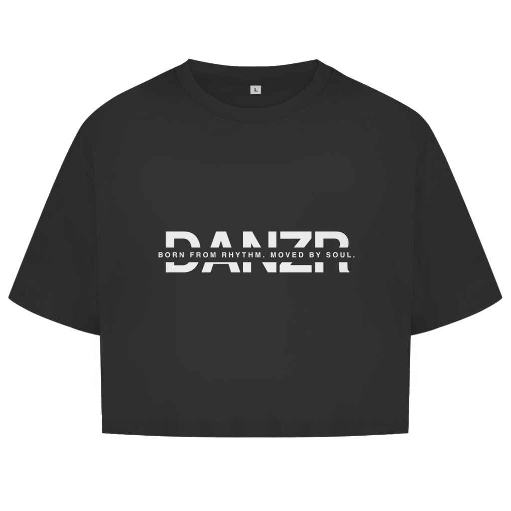Damen Oversize Crop Top DANZR Logo Groß