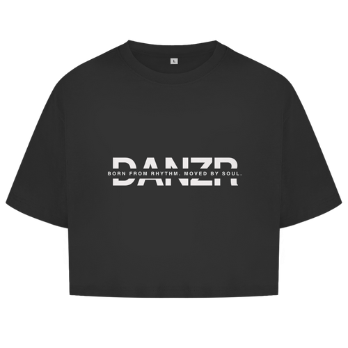 Damen Oversize Crop Top DANZR Logo Groß