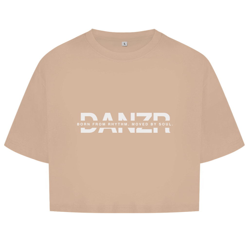 Damen Oversize Crop Top DANZR Logo Groß