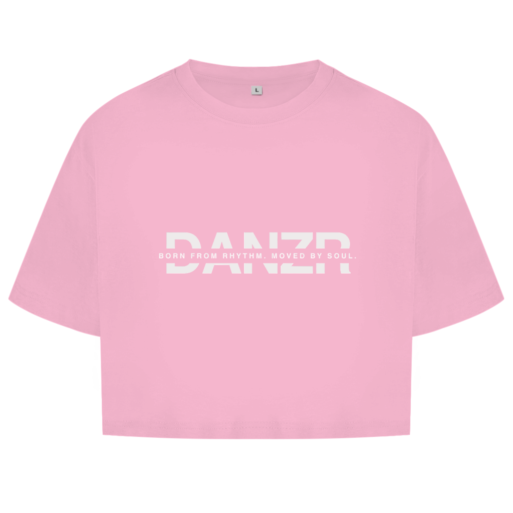Damen Oversize Crop Top DANZR Logo Groß