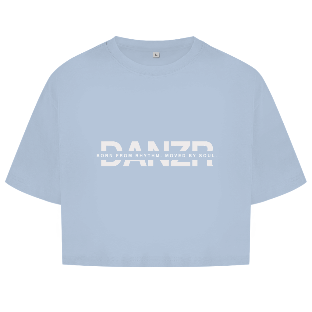 Damen Oversize Crop Top DANZR Logo Groß