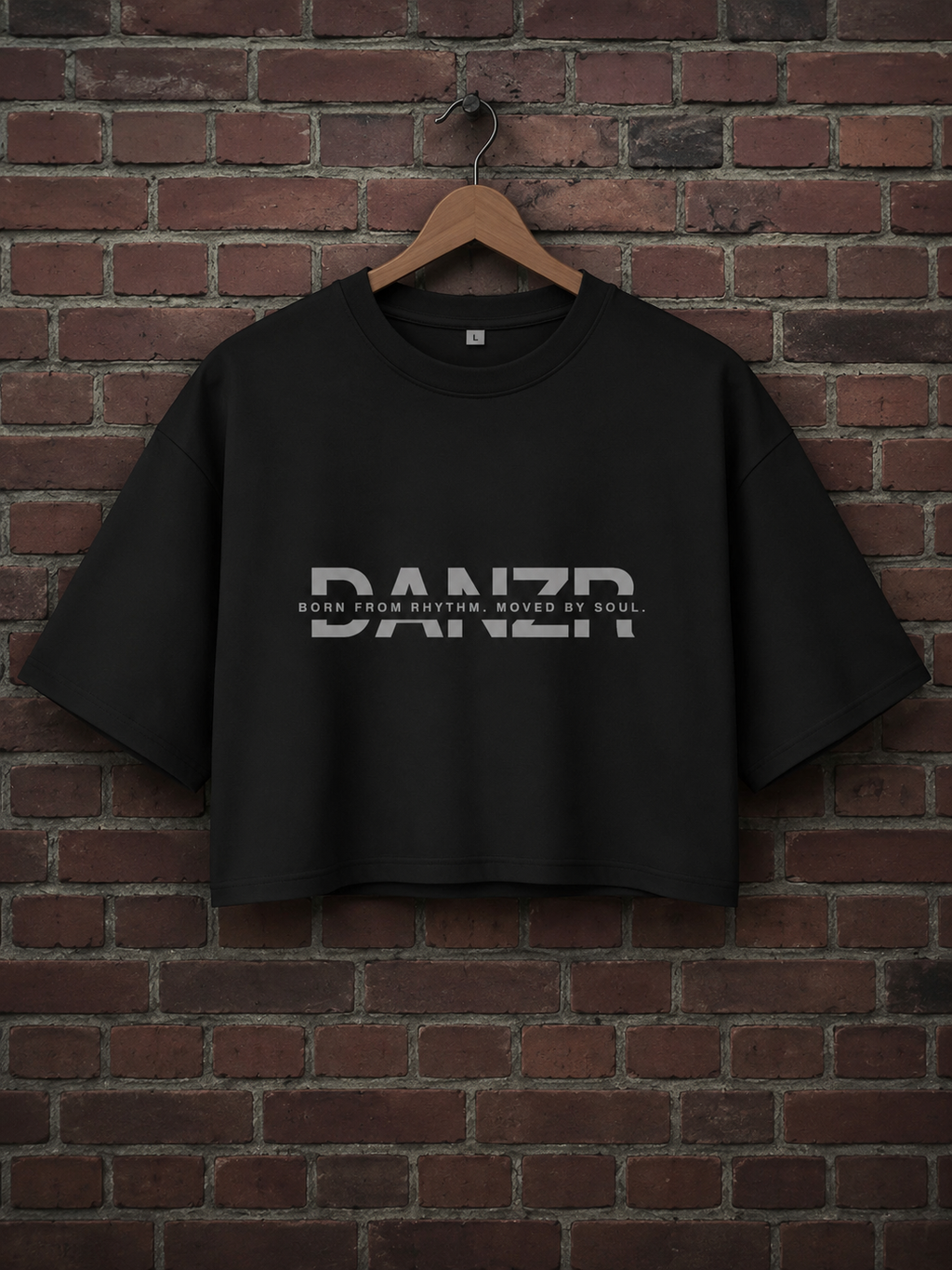 Damen Oversize Crop Top DANZR Logo Groß